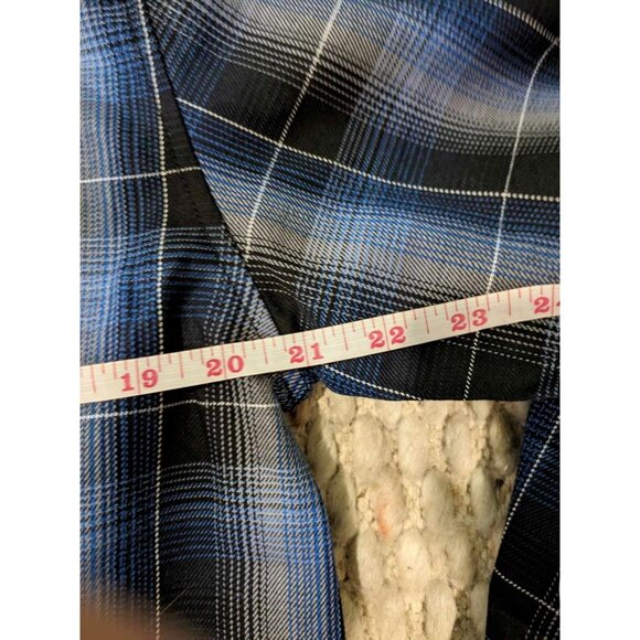 Dixxon Flannel Company Form Function Men Med Blue Long sleeve Flannel Pearl Snap - Picture 7 of 8